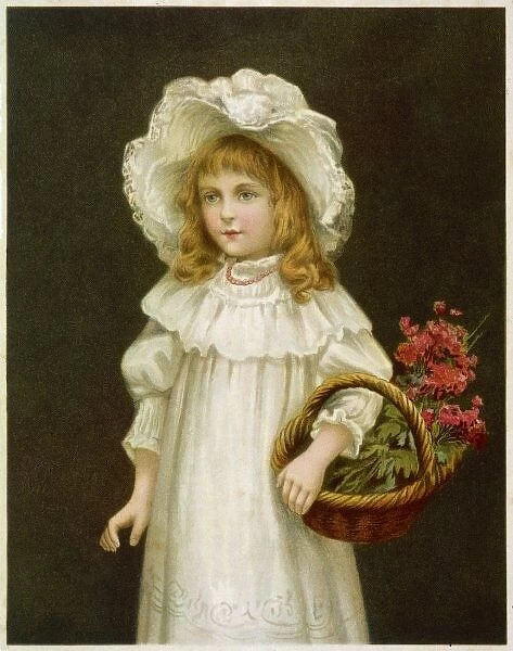 Girl with Basket  /  Flowers