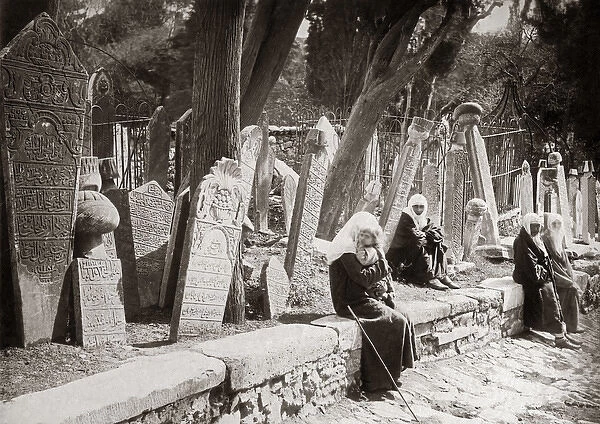 Graveyard, Constantinople, (Istanbul) Turkey, circa 1890