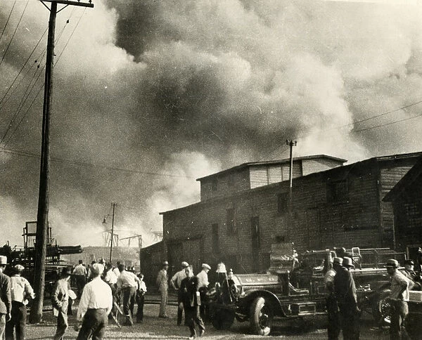 Great Chicago stockyard fire, June 1934