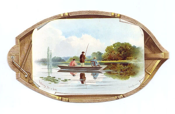 Greetings card in the shape of a boat
