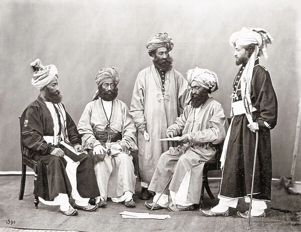 Group of Cabulese, Kabulese, Afghans, 1860 s