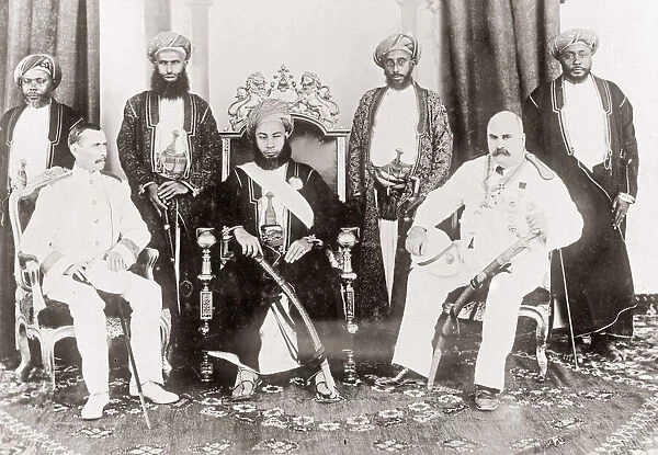 Hamad bin Thuwaini of Zanzibar and British officials
