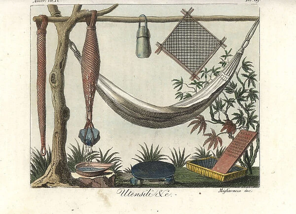 Hammock and beer-fermenting net of the Island