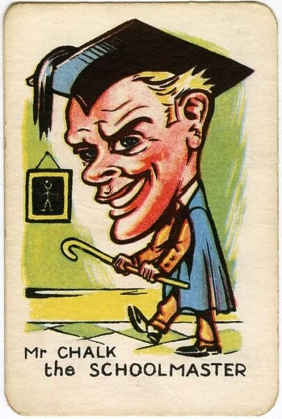 Happy Familes Playing Cards - Mr Chalk the Schoolmaster