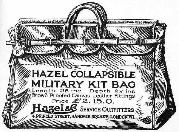 Hazel Collapsible Military Kit Bag, WW1