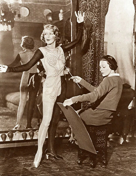 Heather Thatcher in costume with artist Doris Zinkeisen