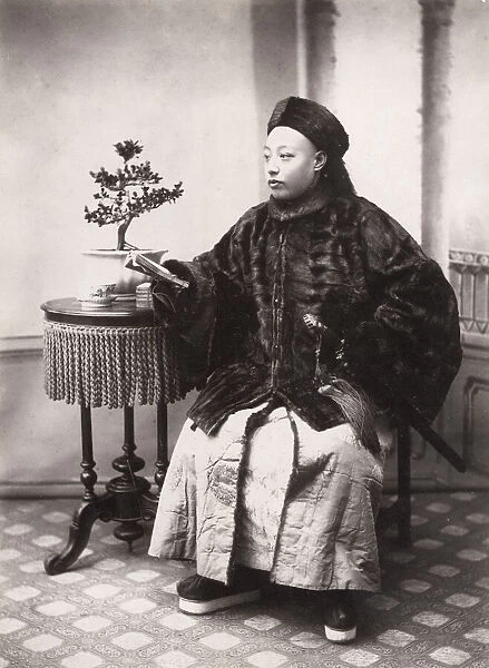 High ranking Chinese man in a fur coat, China