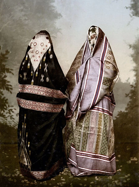 Holy Land, Palestine, modern Israel, two veiled women