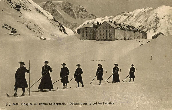 Hospice du Grand St Bernard on the Great St Bernard Pass