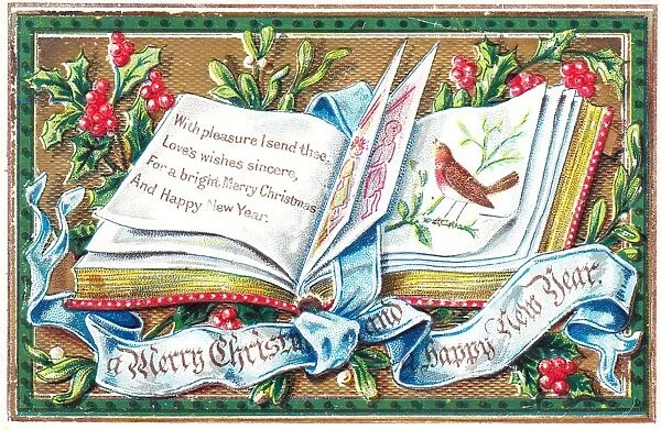 Illuminated manuscript style Christmas and New Year card