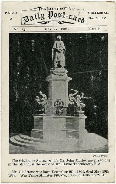The Illustrated Daily Postcard - Gladstone Statue