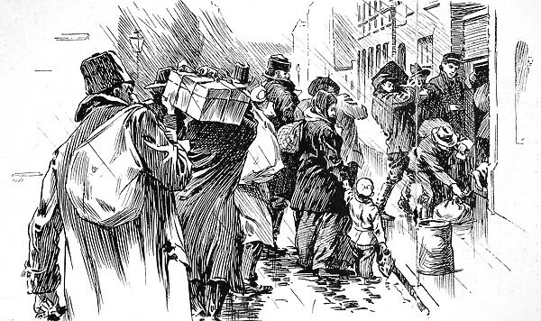 Immigrants arriving at the Jewish Shelter, London, 1904