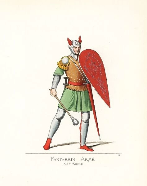 Italian infantry soldier, 14th century