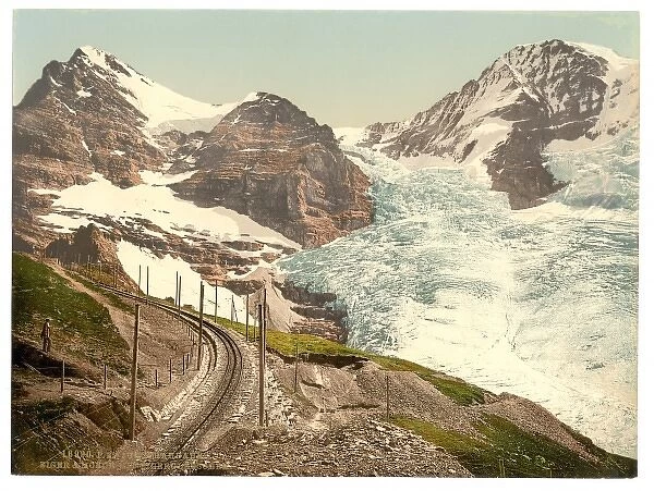 Jungfrau, railroad, Eiger and Monch, with Eiger Glacier, Ber