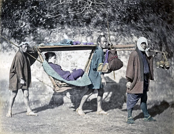 Kago travelling chair, Japan circa 1870s. Date: circa 1870s