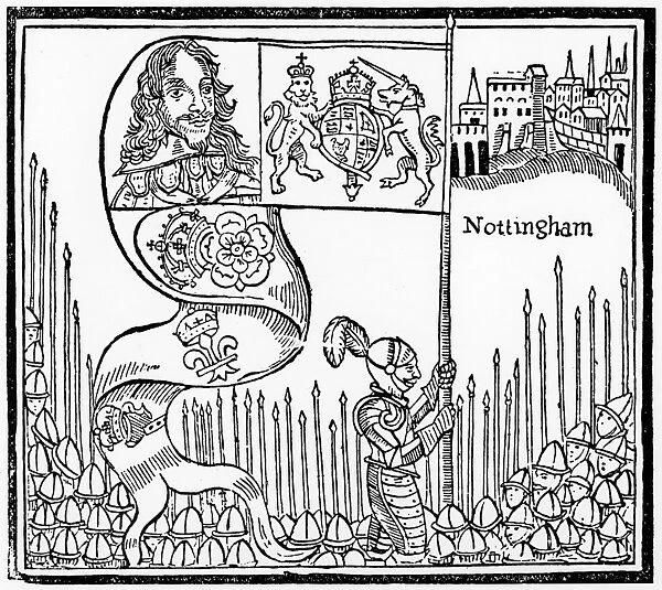 King Charles I raises his standard at Nottingham