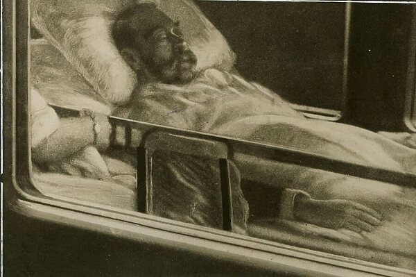 King George V in ambulance on his way to Bognor