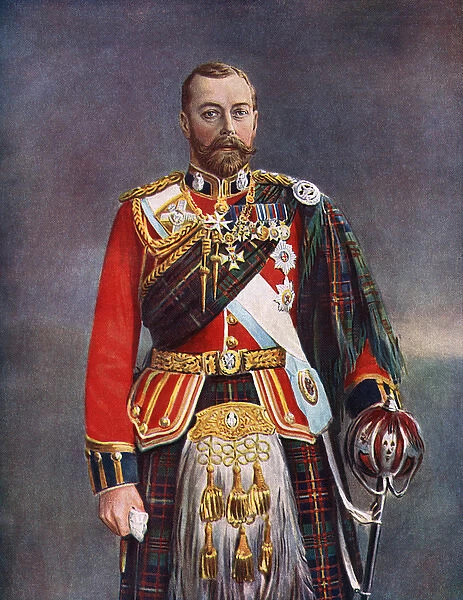 King George V as Colonel of Cameron Highlanders