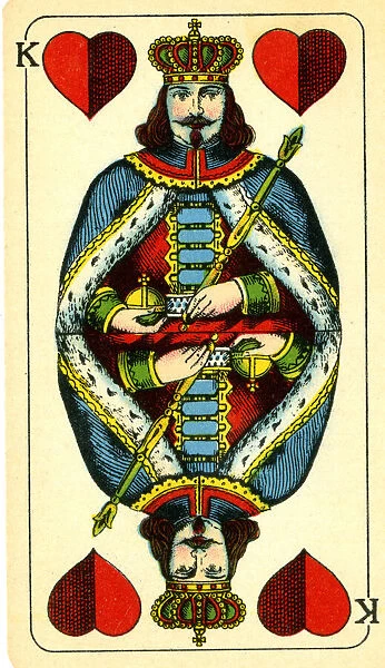 King of Hearts, German Playing Card