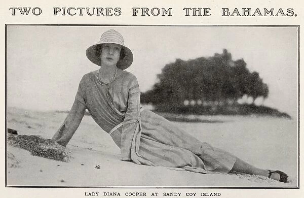 Lady Diana Cooper at Sandy Coy Island