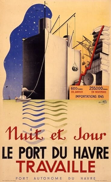 Le Havre port poster