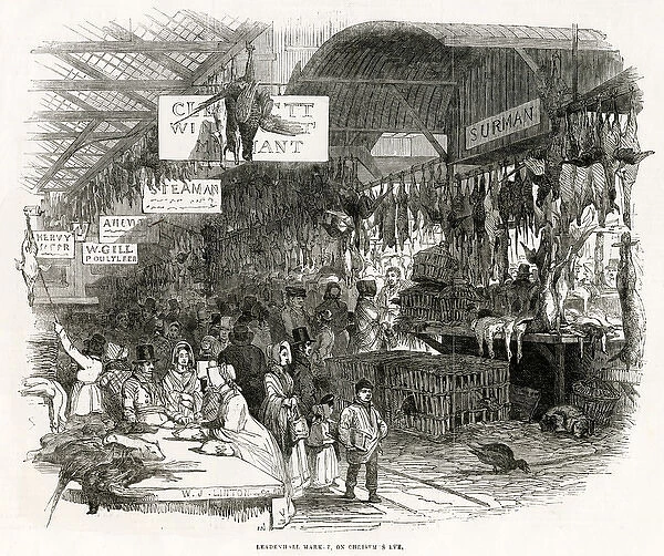 Leadenhall Market on Christmas Eve, 1845
