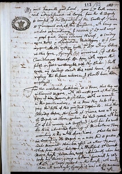Letter from Sir John Davies