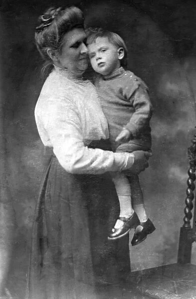 Little boy with his grandmother