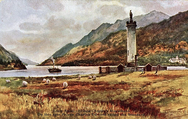 Loch Shiel and Prince Charlie Monument, Scotland