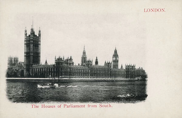 London - The Houses of Parliament from the South