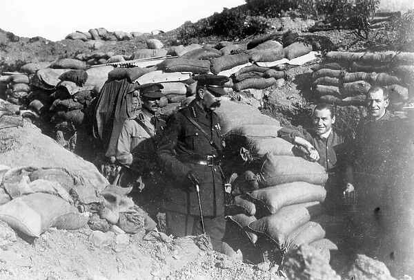 Lord Kitchener in a trench, Dardanelles, WW1