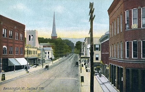 Main Street, Bennington, Vermont, USA