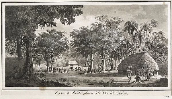 Malaspina expedition. Tonga islands (1793). Sepulcher