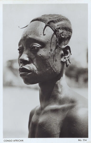 Man from The Congo, Africa - Scarification