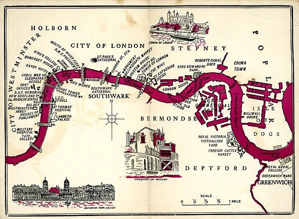Map of London, 1952