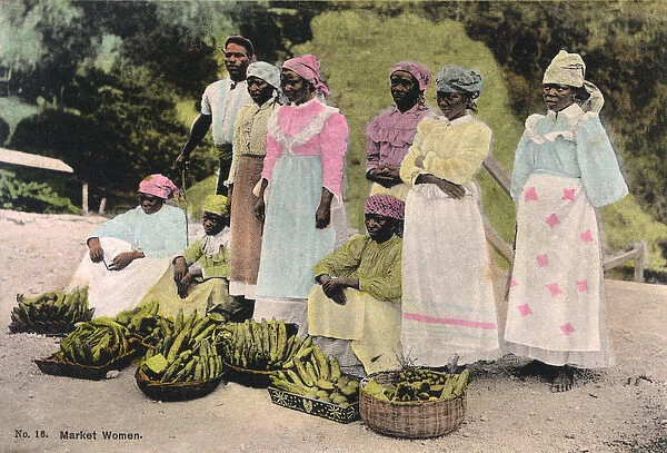 Market women and their Bananas - Kingston, Jamaica