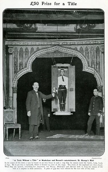 Maskelyne and Devant performing trick 1906