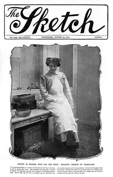 Millicent, Duchess of Sutherland as a nurse during WWI