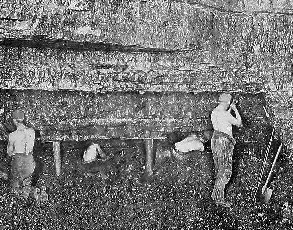 Miners at the Coal Face Victorian period