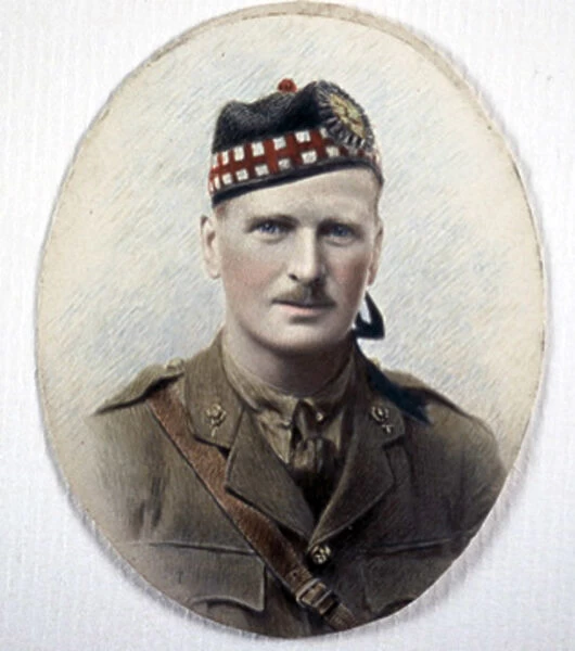 Miniature portrait of an Officer of the Royal Scots, WW1