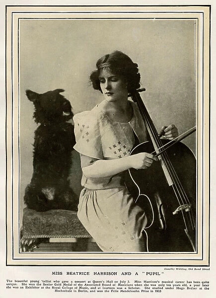 Miss Beatrice Harrison playing the Cello