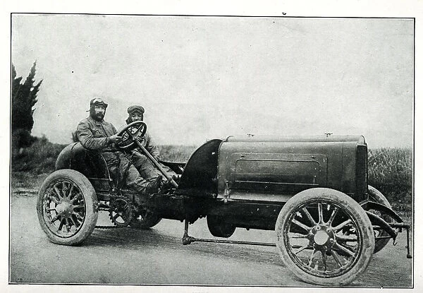 Mors car, world record holder, with Collomb driving