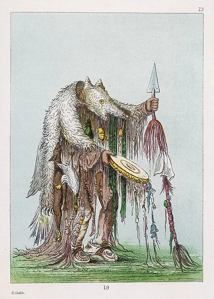 Native American costume: Blackfoot Medicine Man by Catlin