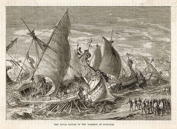 Naval battle at Siragusa, Sicily