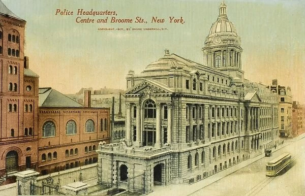New York. Police Headquarters building, Centre and Bloome Street, New York, America