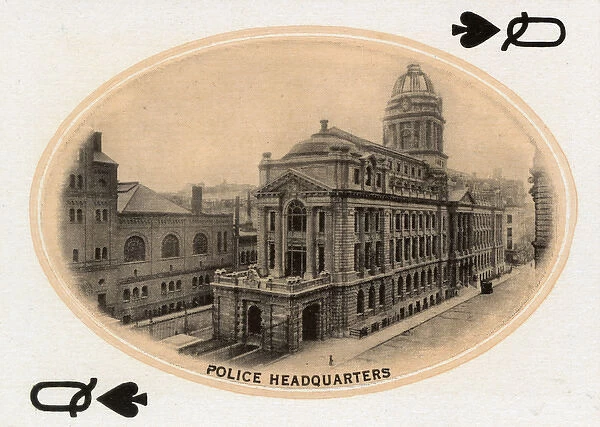 New York City - Playing card - Police HQ - Queen of Spades