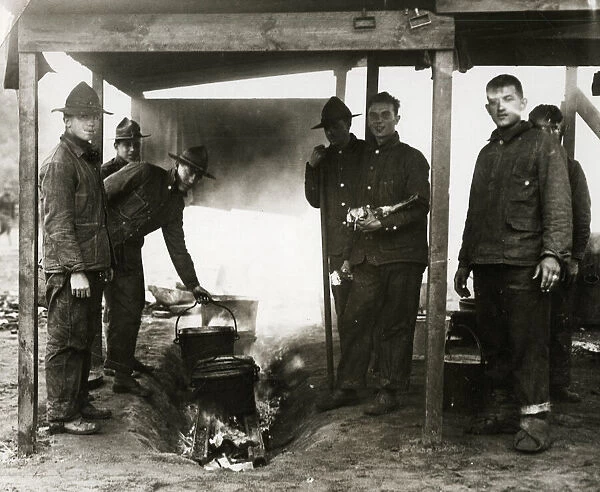 New York railway engineers at Borden Camp, WW1