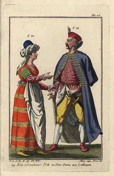Nobleman of Poland and a woman of Lithuania, 16th century