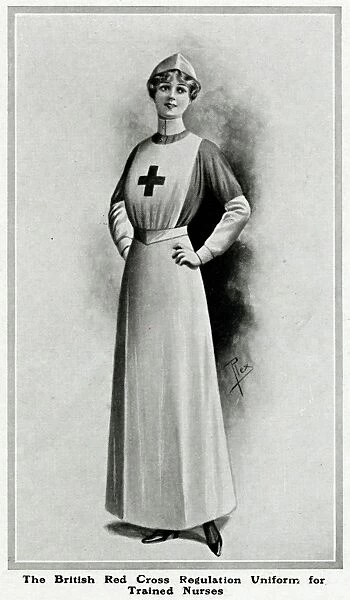 Nurse in British Red Cross uniform
