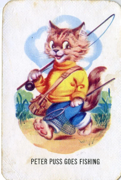 Old Maid card game - Peter Puss goes Fishing